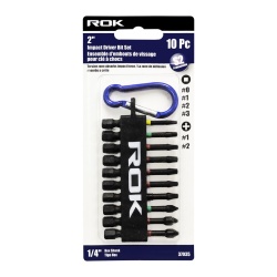Impact driver bit set - 10 pc assorted