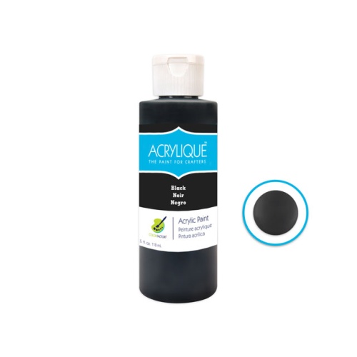 Acrylic Paint 180 BLACK 4oz Acrylique