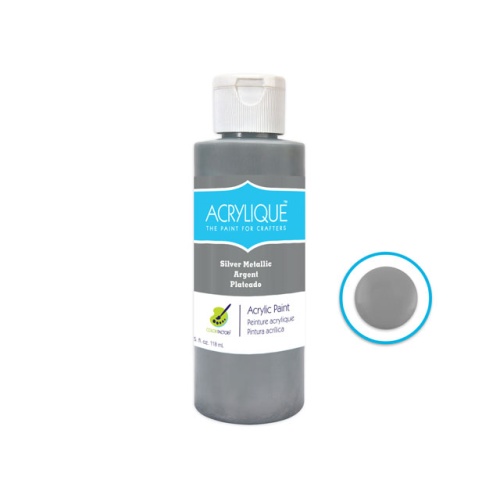 Acrylic Paint 190 SILVER METALLIC 4oz Acrylique