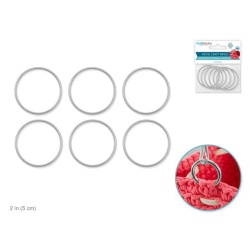 Metal Rings: 2  6pc  Silver Galvanized"