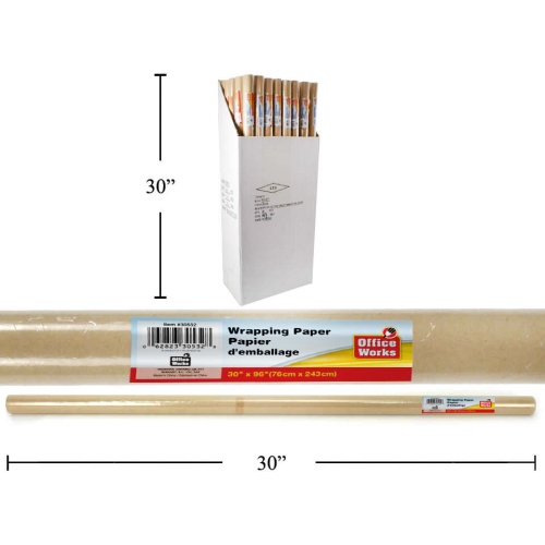 Wrapping paper 30x96 inch 76x243cm brown manilla paper