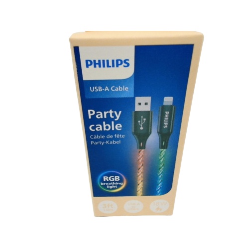 Cable - USB Lightning 3ft RGB Philips