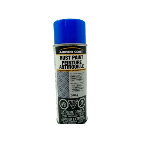 Rust Spray Paint Bright Blue 340g. Interior Exterior Armor Coat