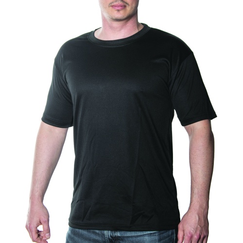 Military T-shirts Xxlarge Black Kwik Dry Short Sleeve