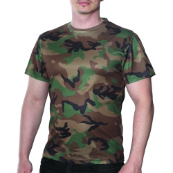 Military T-shirts Xxlarge Woodland Kwik Dry Short Sleeve