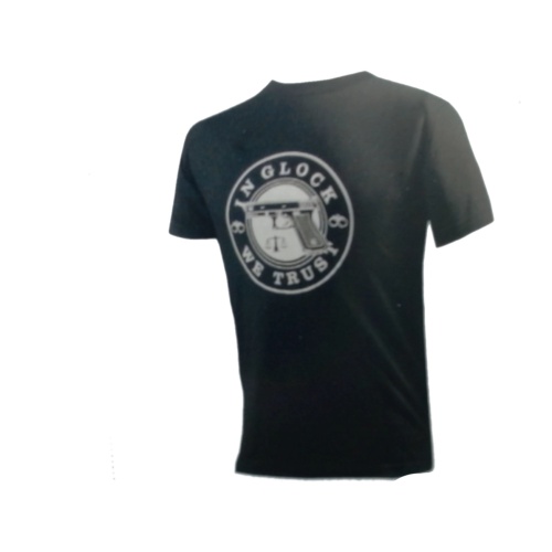 T-shirt Black - in glock we trust - Medium