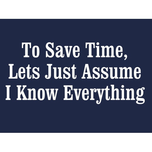 T-Shirt with print - Assume I Know - L