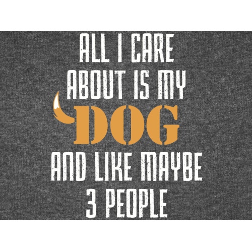 T-Shirt with print - Care About Dog - XXL