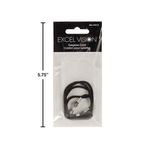 Eyeglass cord nylon black - excel vision