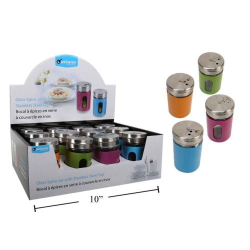 Glass Spice Jar with S/S Top Luciano