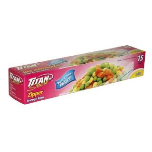 zipper sandwich bags Large 15/bx 24/cs Titan