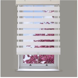 Blinds White cordless polyester 55 inch x 84 inch