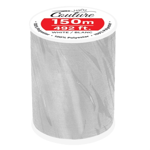 Polyester Thread, 150m, White Hauz