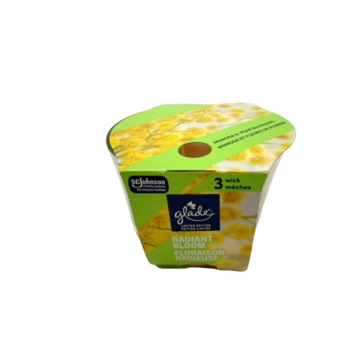 Glade 3 Wick Scented Candle Radiant Bloom Mimosa & Pear Blossoms