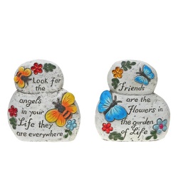 Garden Stacking Stones Inspirational Asstd 5.5 X 2 X 6