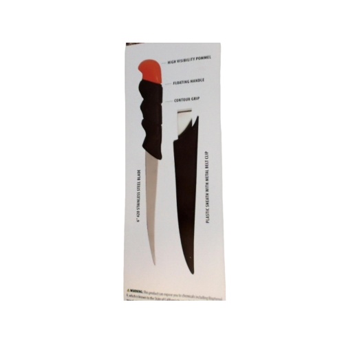 11 Floating Fillet Knife w/Plastic Sheath