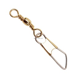 Barrel Swivel Sz7 w/Safety Snap Brass 6Pk Eagle Claw 01041-007