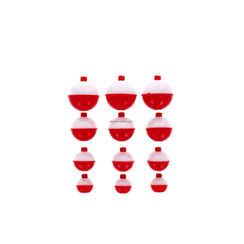 Round Snap-On Plastic Floats, Red/ White Eagle Claw Q07030-001