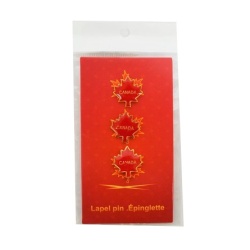 Canada Maple  Pins 3pk Red