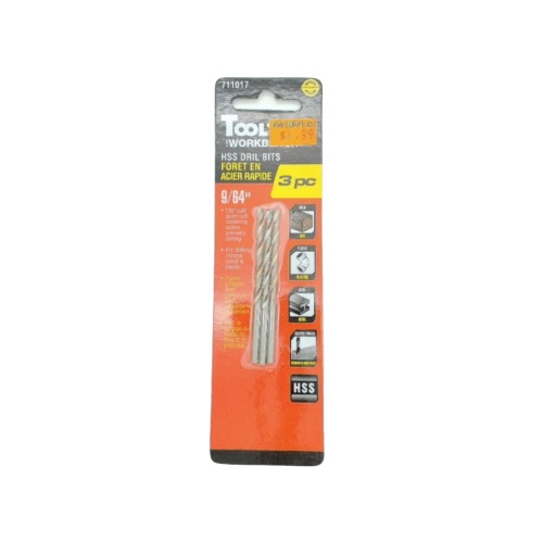 HSS drill bit 9/64 3 pc