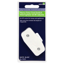 Switch heavy duty feed thru with toggle rocker white