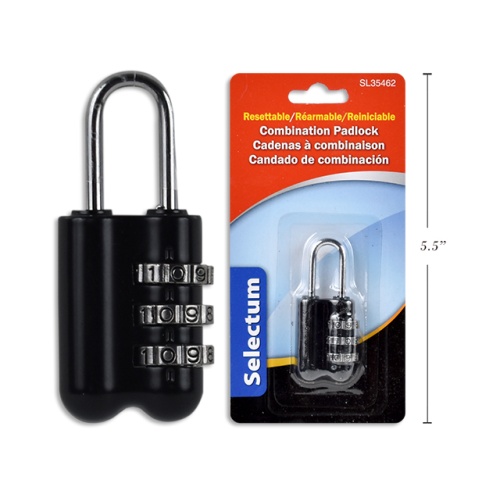 PADLOCK RESETABLE COMBINATION 3 LINE CODE