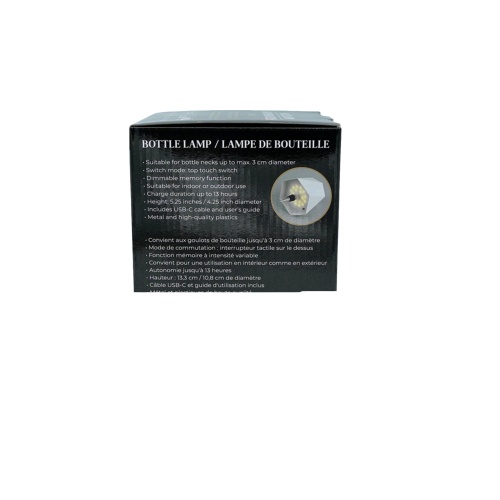 Bottle Lamp LED USB Charging Black Style 1 (DISPLAY)