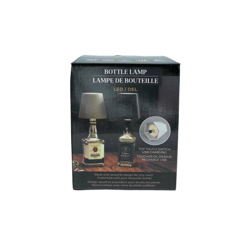 Bottle Lamp LED USB Charging Black Style 3 (DISPLAY)