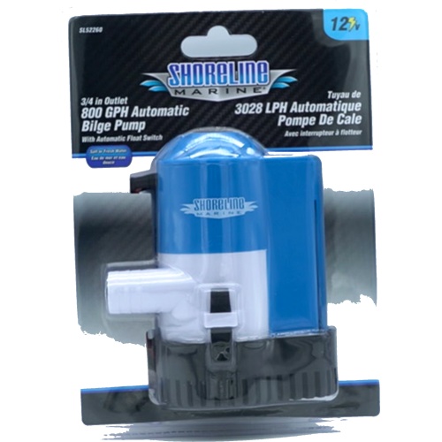 Automatic Bilge Pump w/Float Switch 3/4 Outlet Shoreline Marine