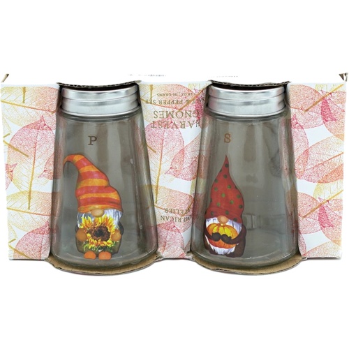 Salt & Pepper Shaker 2pc. Set Harvest Gnomes