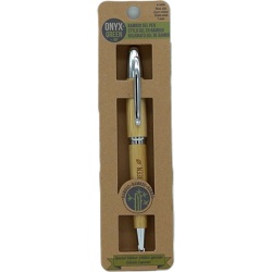 Bamboo Gel Pen Blue Ink Onxy + Green