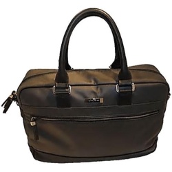 Laptop Bag 16 w/14" Tablet Pocket Black Leather Gino Ferrari"