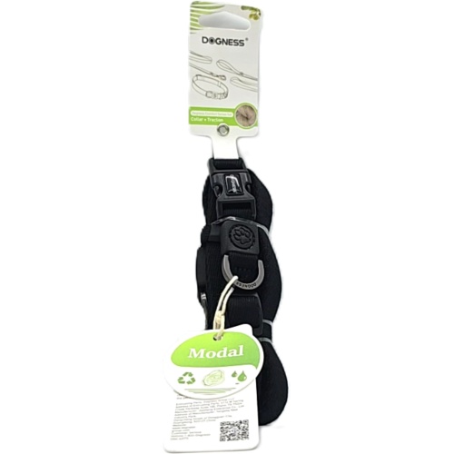 Dog Collar & Traction Black Size Medium Dogness