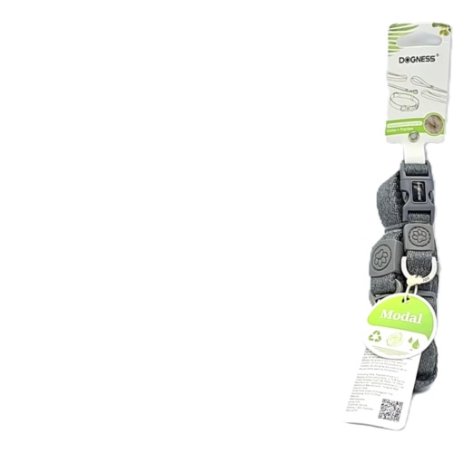 Dog Collar & Traction Grey Size Medium Dogness