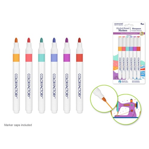 Alcohol Markers Glamour 6Pc Bullet Tip Color Factory
