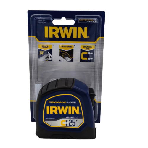Tape Measure 25' Magnetic Command Lock Irwin