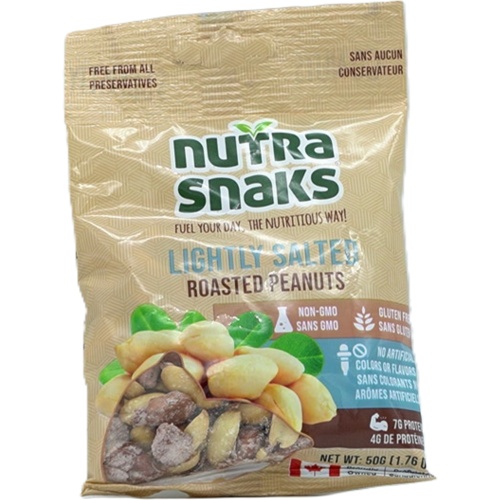 Roasted Peanuts Lightly Salted 50g. Nutra Snaks