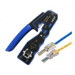 Pass-through Crimping Tool For Cat6 / Cat5e Plugs