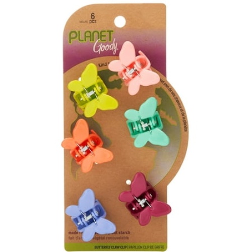 Butterfly Claw Clip 6pk. Planet Goody