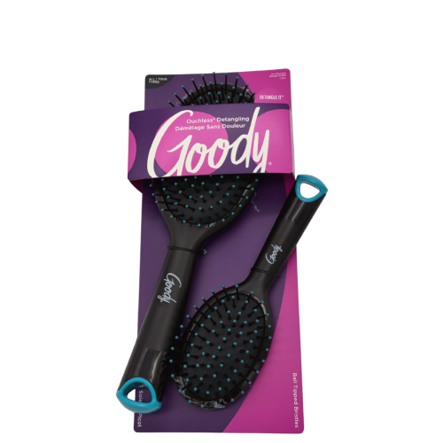 Hairbrush 2pk. Ouchless Detangling Oval Shape Goody