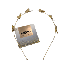 Headband Gold Butterflies Scunci