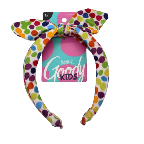 Kid's Headband Ouchless Rainbow Dot Goody