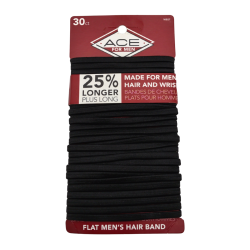 Men's Braided Hair Elastics 30pk. Ace
