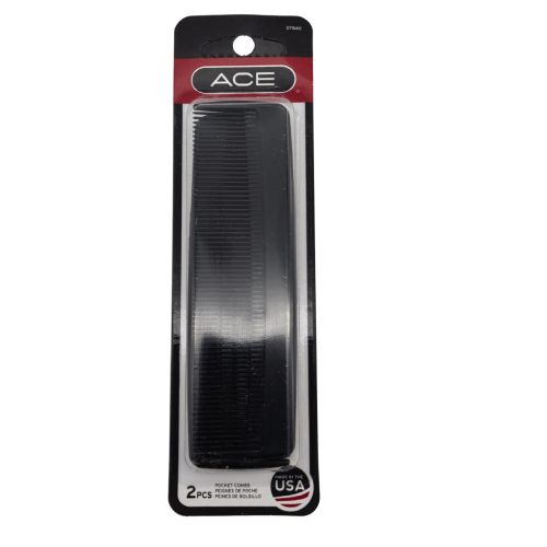 Pocket Combs 5 2pk. Black Ace