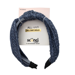 Raffia Headband Blue Scunci