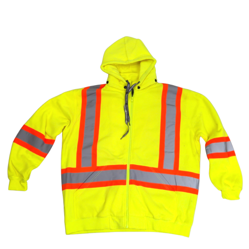High Viz Hoodie Detatch Hood Size 2xl Yellow Forcefield