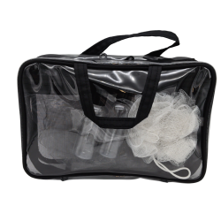 Weekender Bag With Fittings Clear/Black Ryshi
