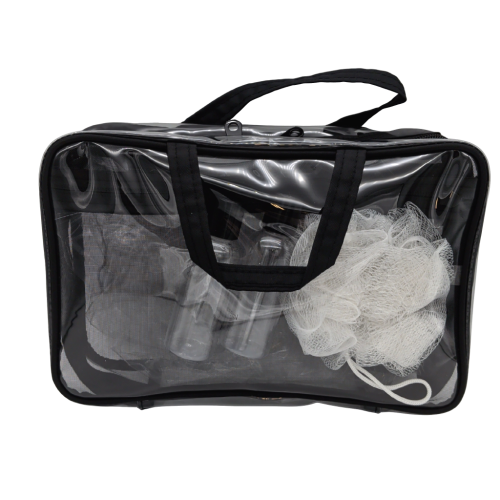 Weekender Bag With Fittings Clear/Black Ryshi