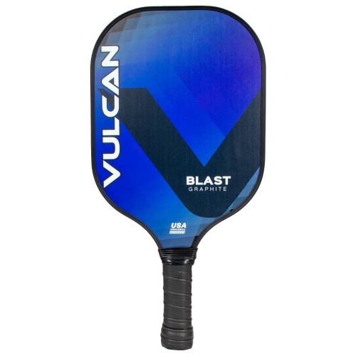 Pickleball Paddle Blue Graphite Cushioned Grip Vulcan