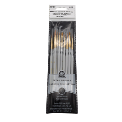 Detail Brushes 10pk. Assorted Plaid